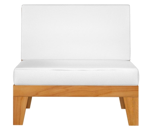 Juego muebles de jardín y cojines 5 pzas madera maciza acacia