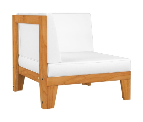 Juego muebles de jardín y cojines 5 pzas madera maciza acacia