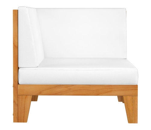 Juego muebles de jardín y cojines 5 pzas madera maciza acacia
