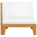 Juego muebles de jardín y cojines 5 pzas madera maciza acacia