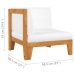 Juego muebles de jardín y cojines 5 pzas madera maciza acacia