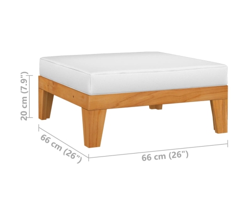 Juego muebles de jardín y cojines 5 pzas madera maciza acacia