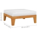 Juego muebles de jardín y cojines 5 pzas madera maciza acacia