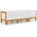 Juego muebles de jardín y cojines 3 pzas madera maciza acacia