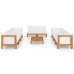 Juego muebles de jardín y cojines 9 pzas madera maciza acacia