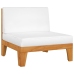 Juego muebles de jardín y cojines 7 pzas madera maciza acacia
