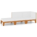 Juego muebles de jardín y cojines 3 pzas madera maciza acacia