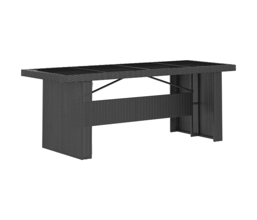 Juego de comedor de jardín 7 piezas ratán sintético negro
