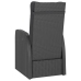 Set comedor de jardín 11 piezas y cojines ratán sintético negro