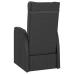 Set comedor de jardín 11 piezas y cojines ratán sintético negro