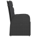 Set comedor de jardín 11 piezas y cojines ratán sintético negro