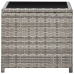 Set de muebles de jardín 3 pzas y cojines ratán sintético gris