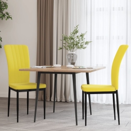 Sillas de comedor 2 uds terciopelo amarillo mostaza