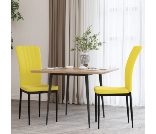 Sillas de comedor 2 uds terciopelo amarillo mostaza