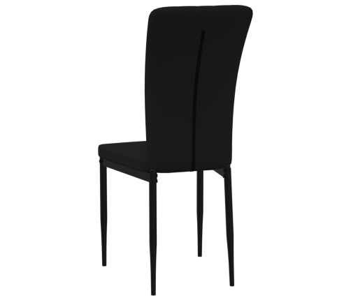 Sillas de comedor 4 unidades terciopelo negro