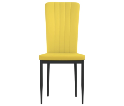 Sillas de comedor 4 uds terciopelo amarillo mostaza