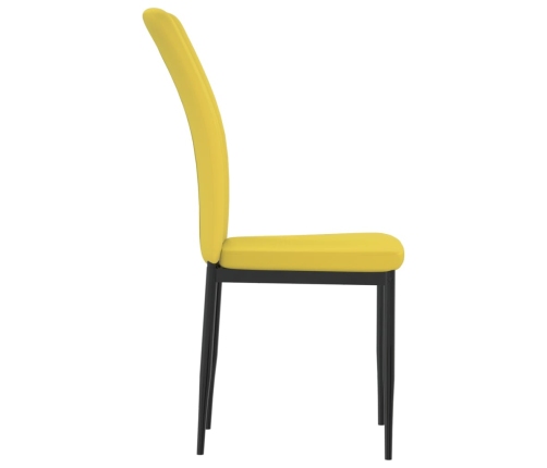 Sillas de comedor 4 uds terciopelo amarillo mostaza