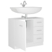 Armario para lavabo madera contrachapada blanco 63x30x54 cm