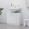 Armario para lavabo madera contrachapada blanco 63x30x54 cm