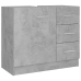 Armario para lavabo contrachapada gris hormigón 63x30x54 cm