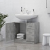 Armario para lavabo contrachapada gris hormigón 63x30x54 cm