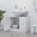 Armario para lavabo madera contrachapada blanco 63x30x54 cm