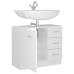 Armario para lavabo madera contrachapada blanco 63x30x54 cm