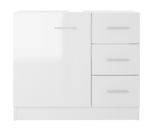 Armario para lavabo madera contrachapada blanco 63x30x54 cm