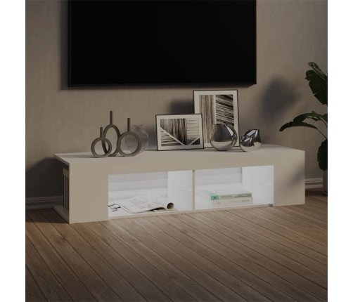 vidaXL Mueble de TV con luces LED blanco 135x39x30 cm