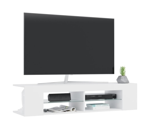 vidaXL Mueble de TV con luces LED blanco 135x39x30 cm