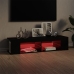 Mueble de TV con luces LED negro 135x39x30 cm