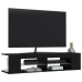 Mueble de TV con luces LED negro 135x39x30 cm