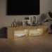 Mueble de TV con luces LED roble Sonoma 135x39x30 cm