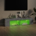 vidaXL Mueble de TV con luces LED gris hormigón 135x39x30 cm