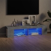 vidaXL Mueble de TV con luces LED gris hormigón 135x39x30 cm