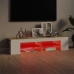 Mueble de TV con luces LED blanco y roble Sonoma 135x39x30 cm