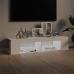 vidaXL Mueble de TV con luces LED blanco brillante 135x39x30 cm