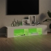 vidaXL Mueble de TV con luces LED blanco brillante 135x39x30 cm