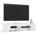 vidaXL Mueble de TV con luces LED blanco brillante 135x39x30 cm