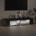 vidaXL Mueble para TV con luces LED gris brillante 135x39x30 cm