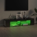 vidaXL Mueble para TV con luces LED gris brillante 135x39x30 cm