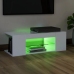 Mueble de TV con luces LED blanco 90x39x30 cm