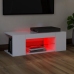 Mueble de TV con luces LED blanco 90x39x30 cm