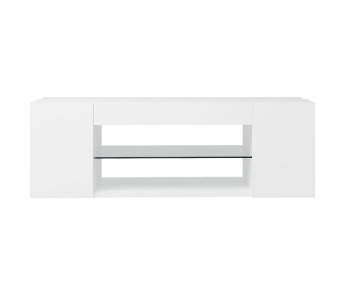 Mueble de TV con luces LED blanco 90x39x30 cm