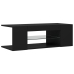 Mueble de TV con luces LED negro 90x39x30 cm