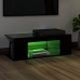 Mueble de TV con luces LED negro 90x39x30 cm