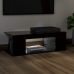 Mueble de TV con luces LED negro 90x39x30 cm