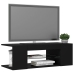 Mueble de TV con luces LED negro 90x39x30 cm