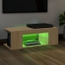 vidaXL Mueble de TV con luces LED roble Sonoma 90x39x30 cm