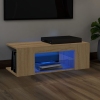 vidaXL Mueble de TV con luces LED roble Sonoma 90x39x30 cm